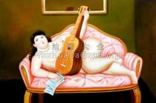Woman With Guitar - 费尔南多·博特罗